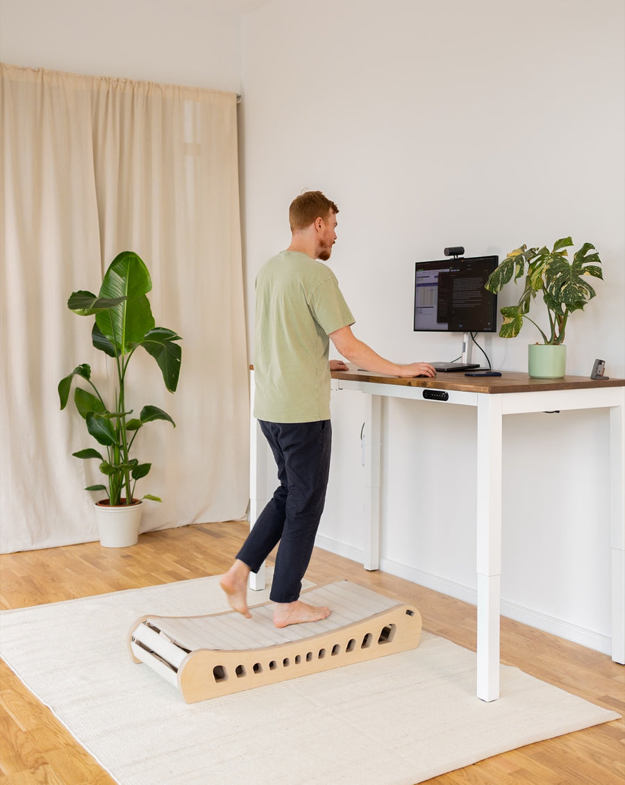 Natural wood, At a standing desk