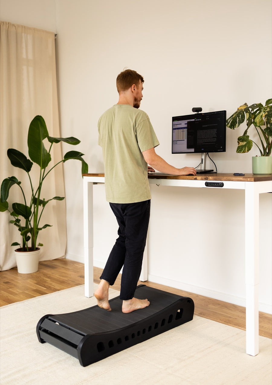Black wood, At a standing desk