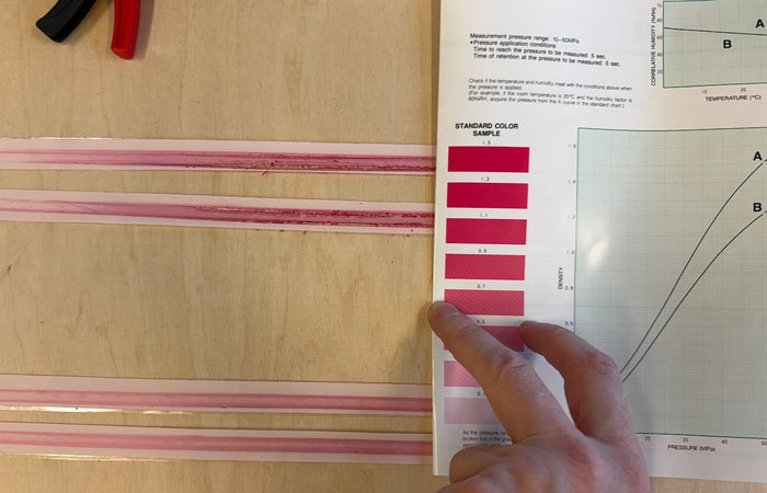 How do you measure the pressure a person puts on a walking pad?
