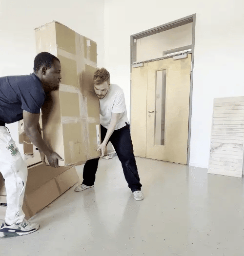 What happens when you drop a 25 kg parcel repeatedly?