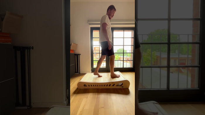 The assembled Office Walker prototype v3 in Danish oil