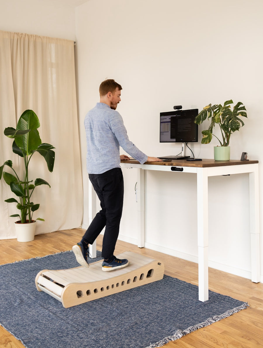 Natural wood, At a standing desk