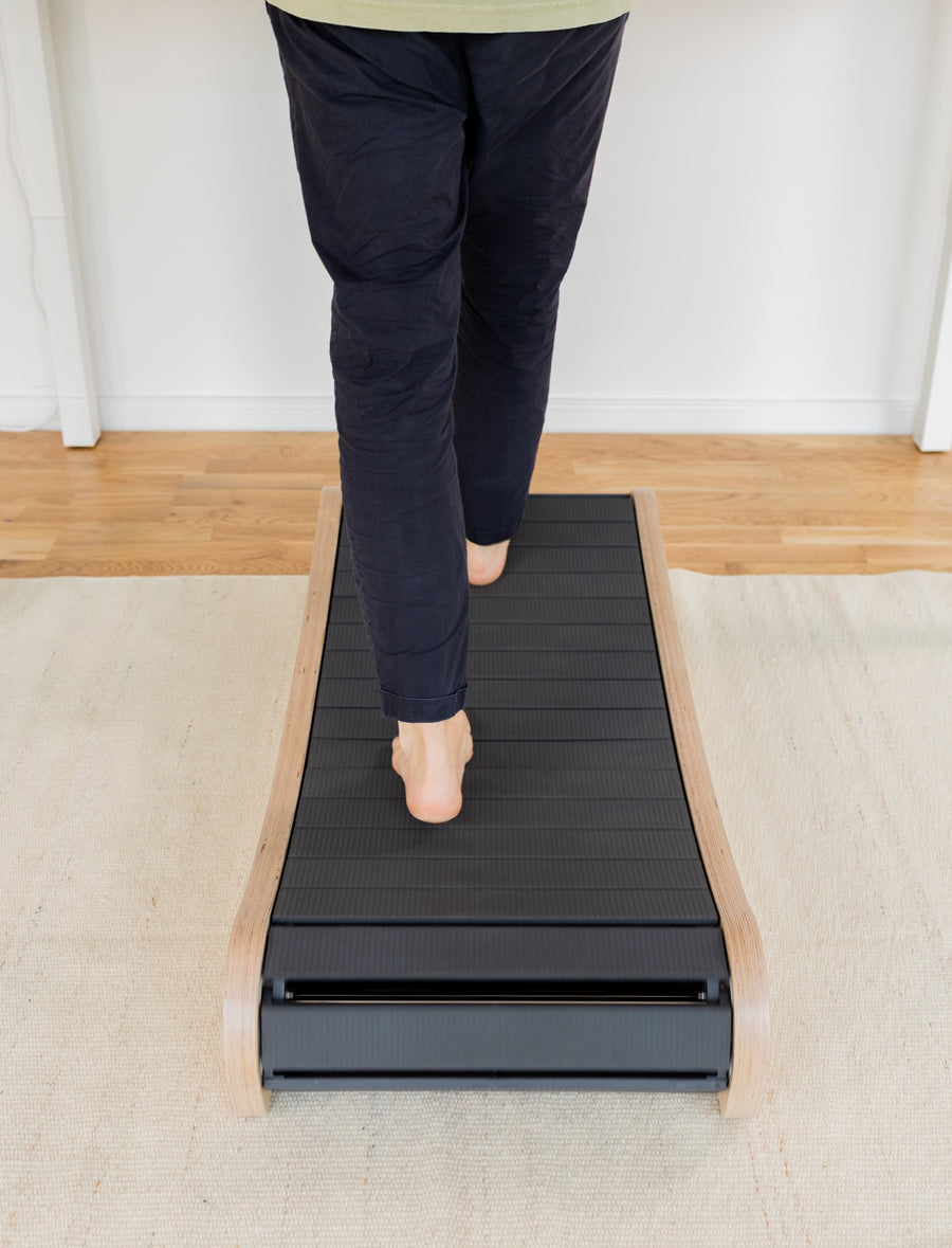 Put it down, step on, start walking