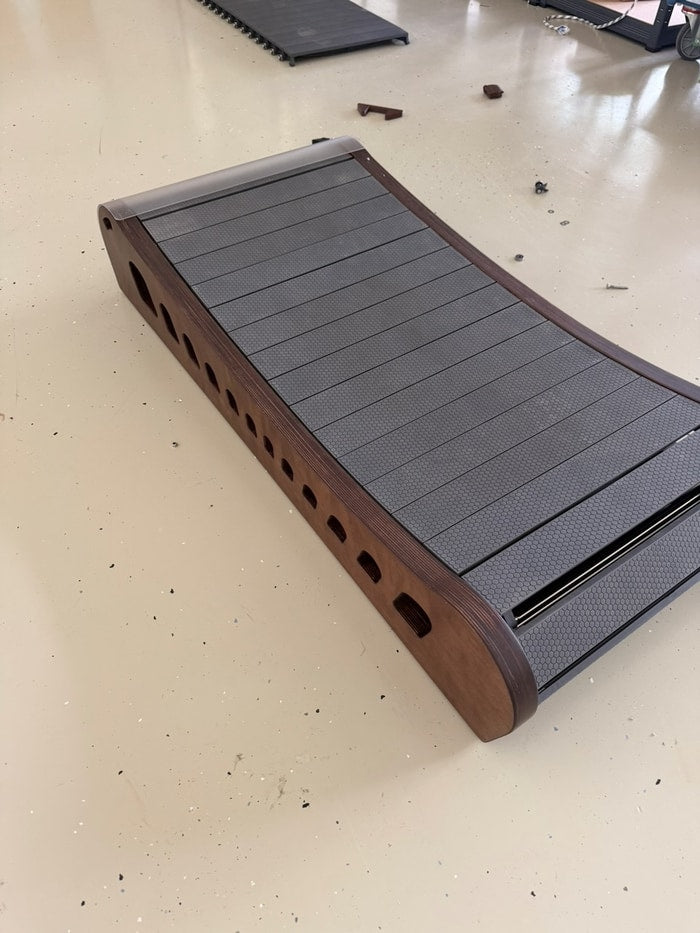 A slat cover looks worn